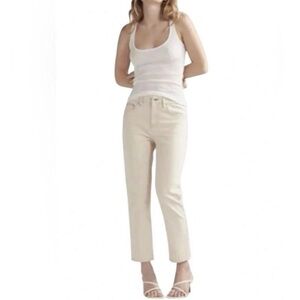 THAKOON - Classic Crop Jean, Ecru - Size 6